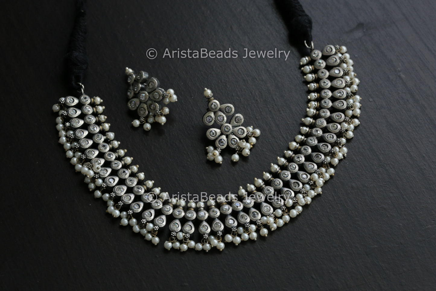Clear Stone Necklace Set