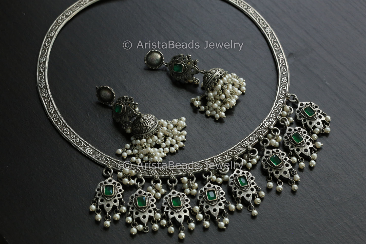 Green Hasli Necklace Set