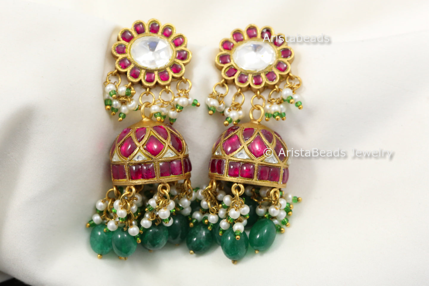 Handmade Jadau Kundan Jhumka