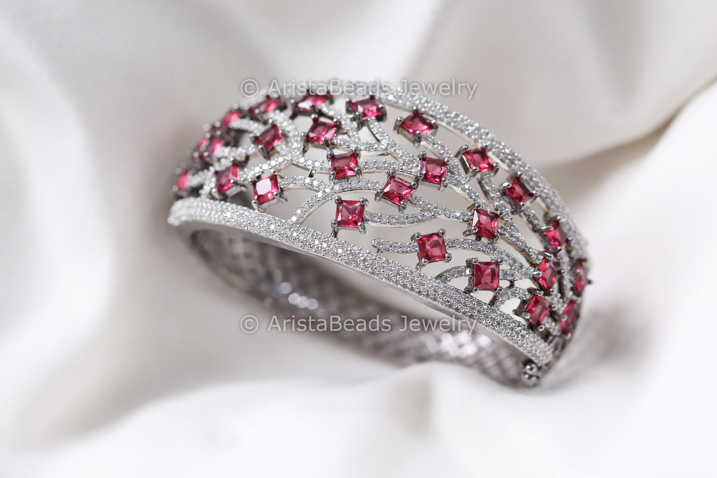 Victorian CZ Bangle Bracelet