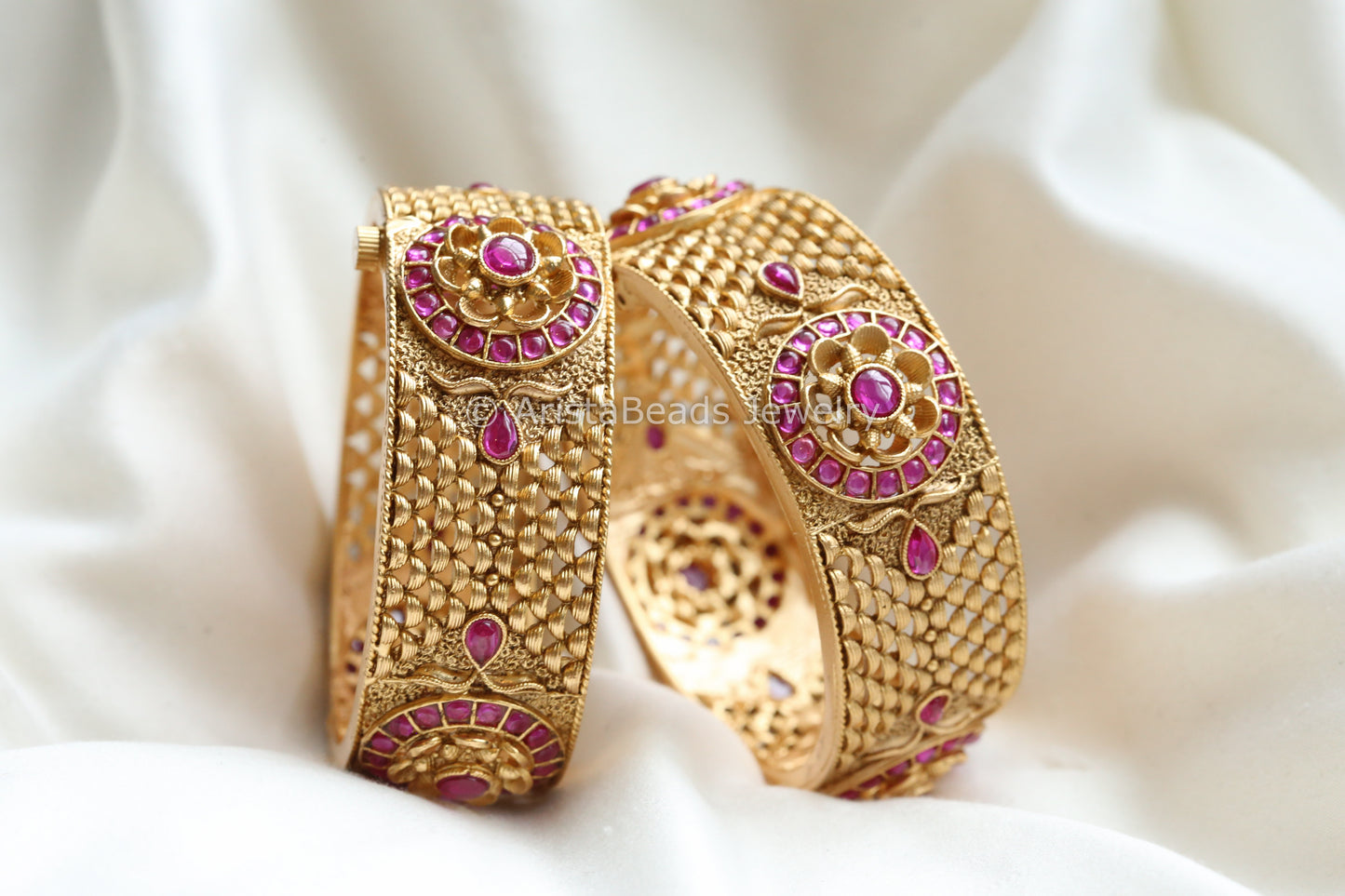 Kemp Filigree Bangle Set(Openable)
