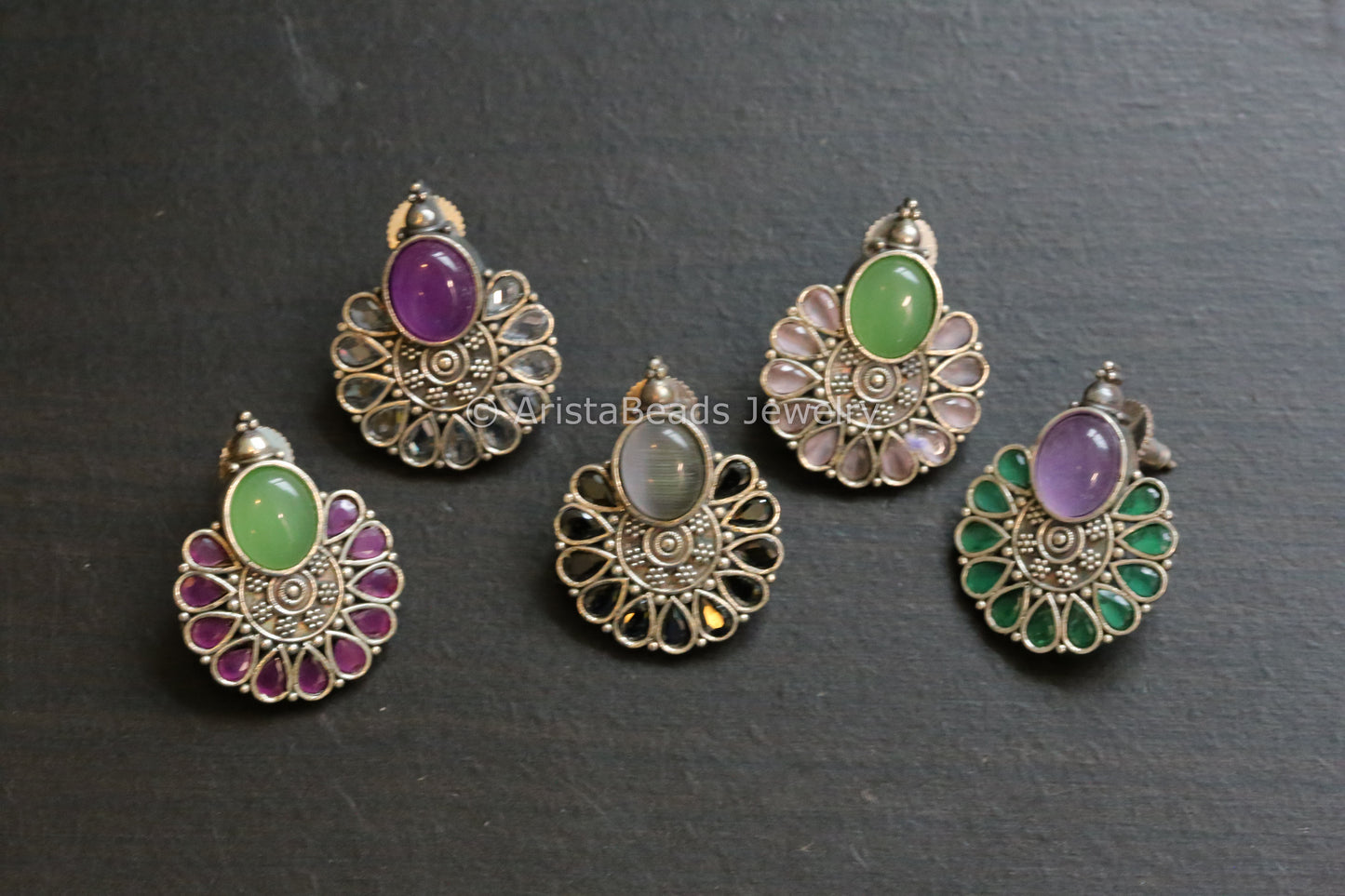 Silver Look Alike Studs - Colors Available