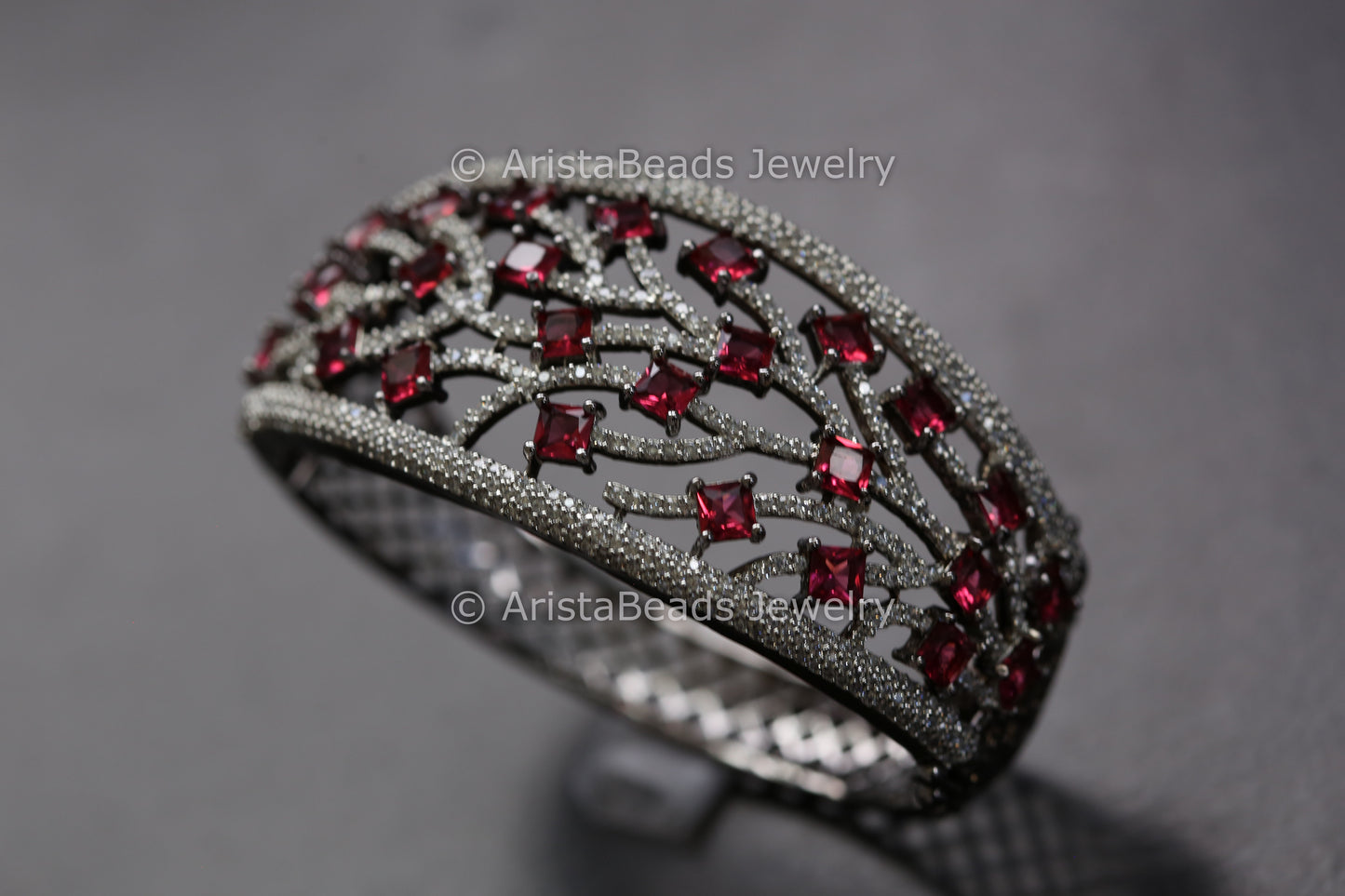 Victorian CZ Bangle Bracelet