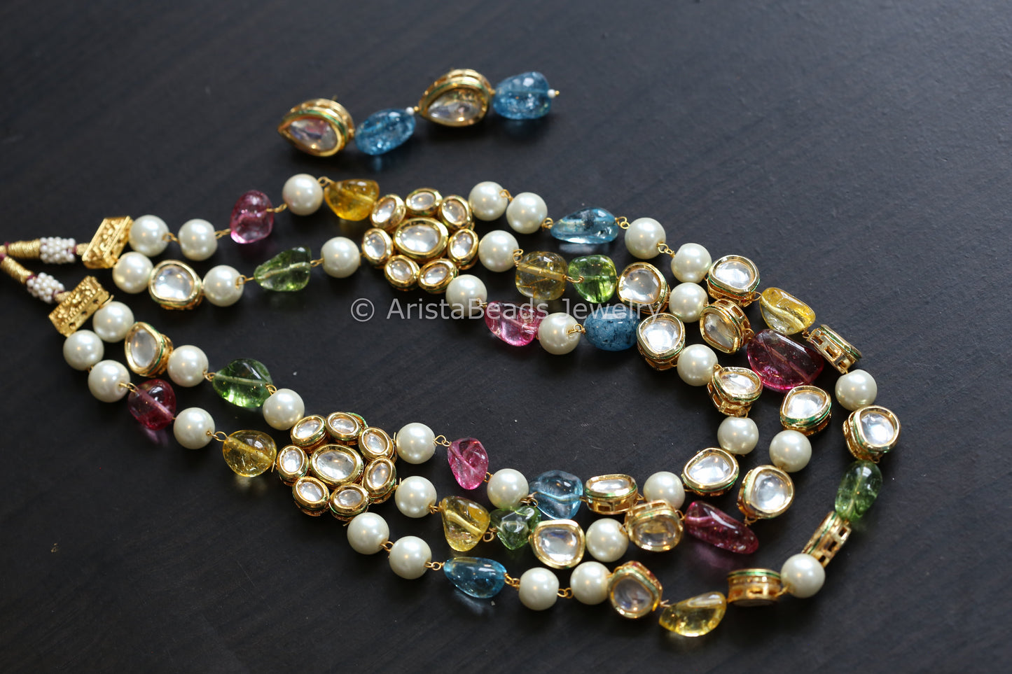Layered Jaipur Kundan Mala set