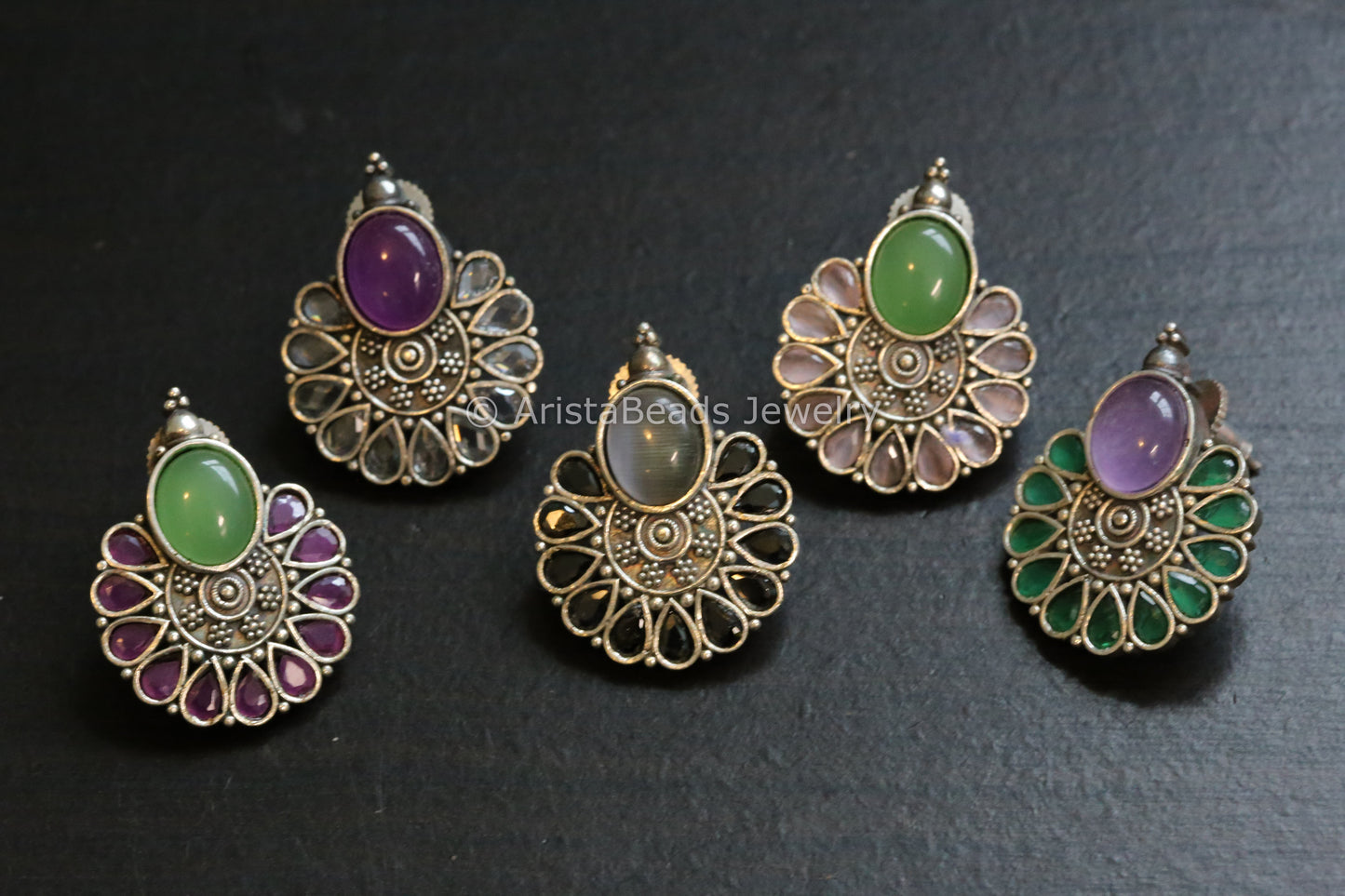 Silver Look Alike Studs - Colors Available