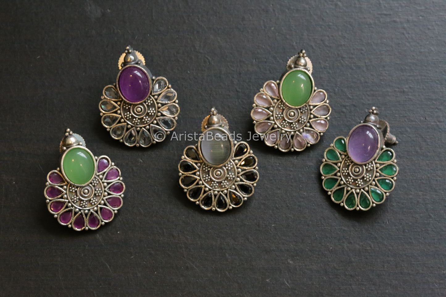 Silver Look Alike Studs - Colors Available