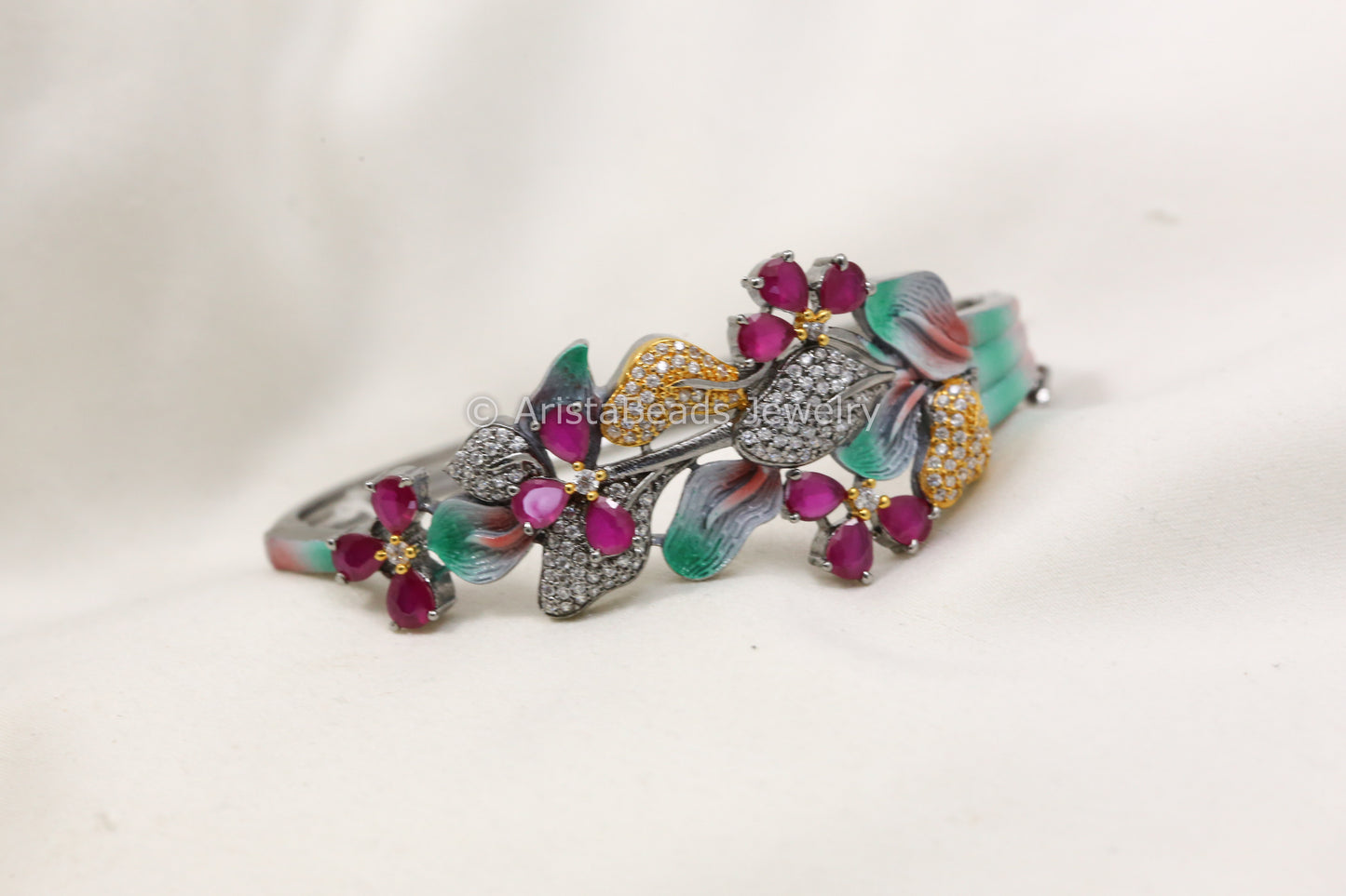 Victorian CZ Bangle Bracelet