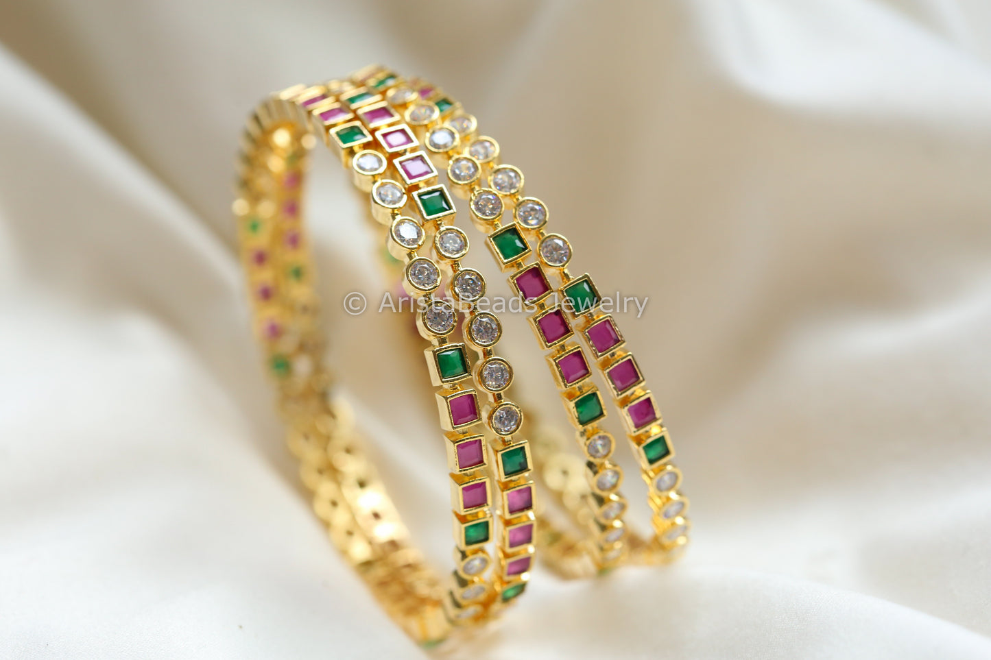 Multicolor CZ Bangle Set (set of 4)
