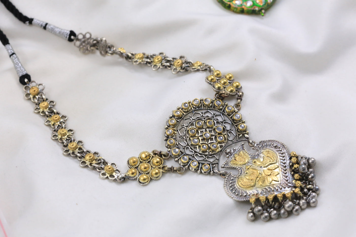 925 Dual Tone Polki Necklace