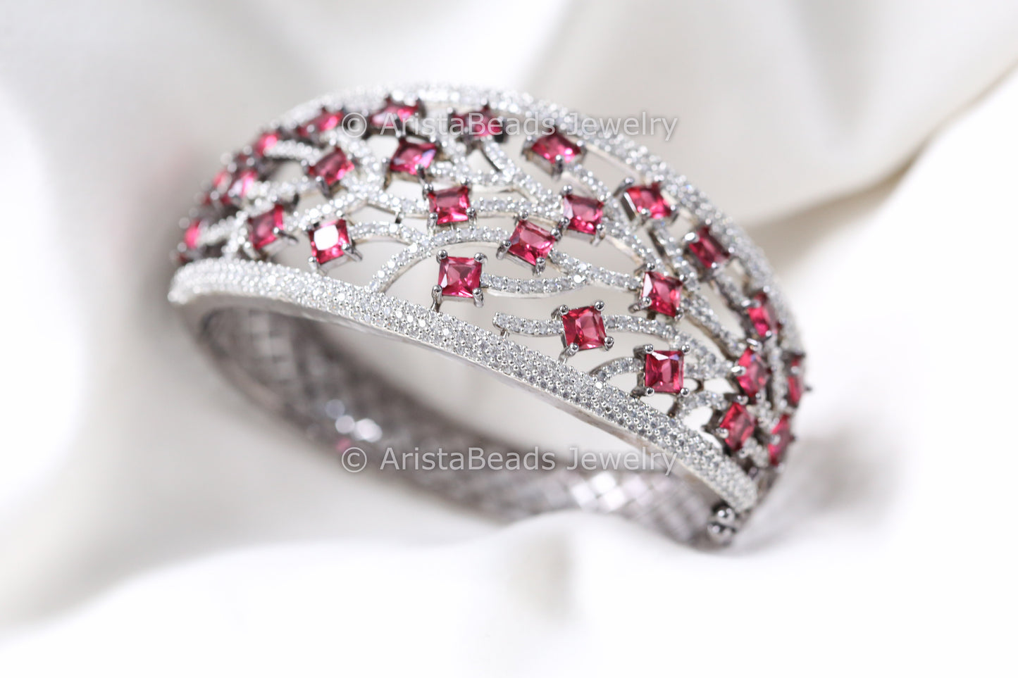 Victorian CZ Bangle Bracelet