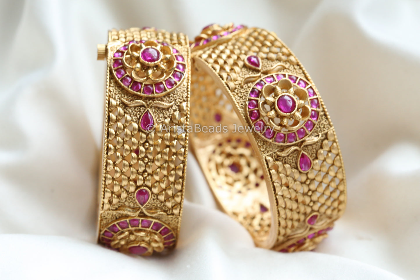Kemp Filigree Bangle Set(Openable)
