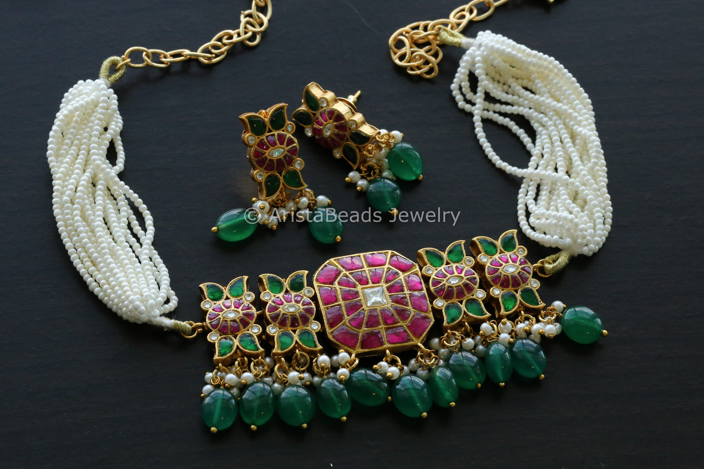 Handmade Jadau Kundan Choker Set