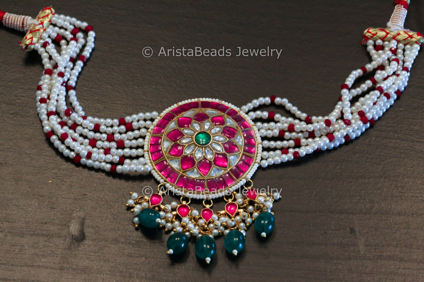Handmade Silver LooK Alike Jadau Kundan Choker