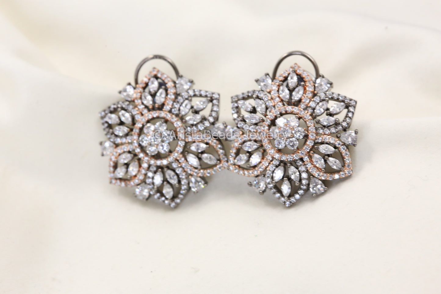 Victorian & Rose Gold CZ Studs