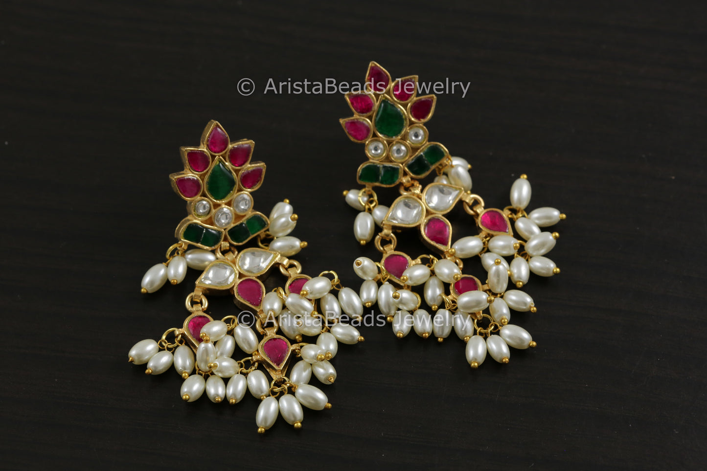 Handmade Jadau Swan Necklace Set