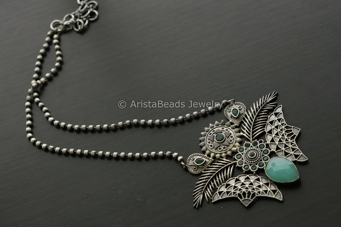 Mint Green Fusion Pendant Necklace