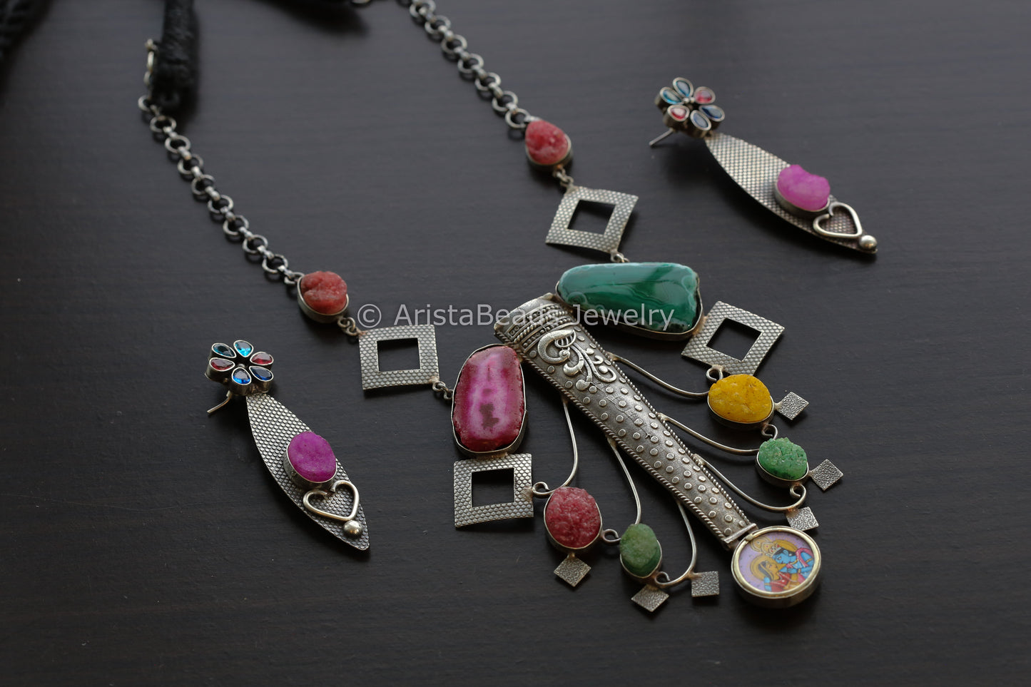 Contemporary Druzy Necklace Set
