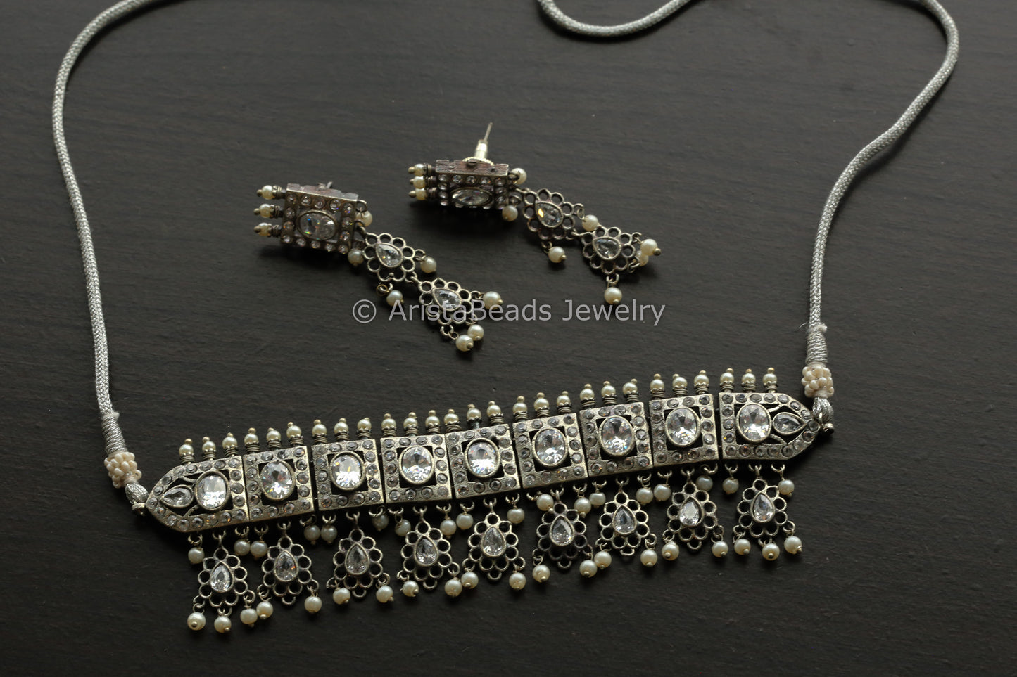 Clear Stone Choker Set