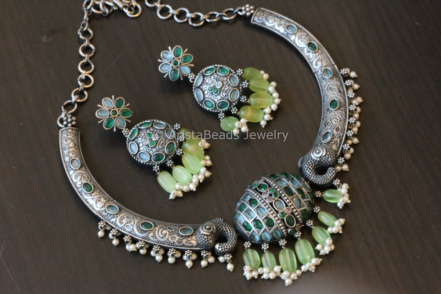 Emerald, Pink & Mint Hasli Set