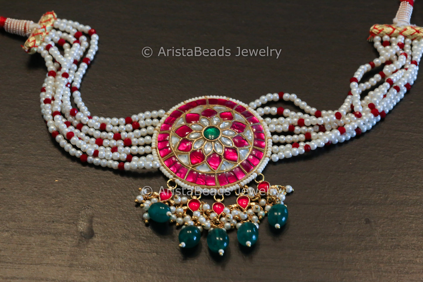 Handmade Silver LooK Alike Jadau Kundan Choker