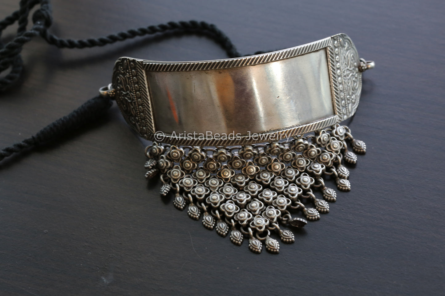 Extra Large Jaipuri Silver Replica Choker
