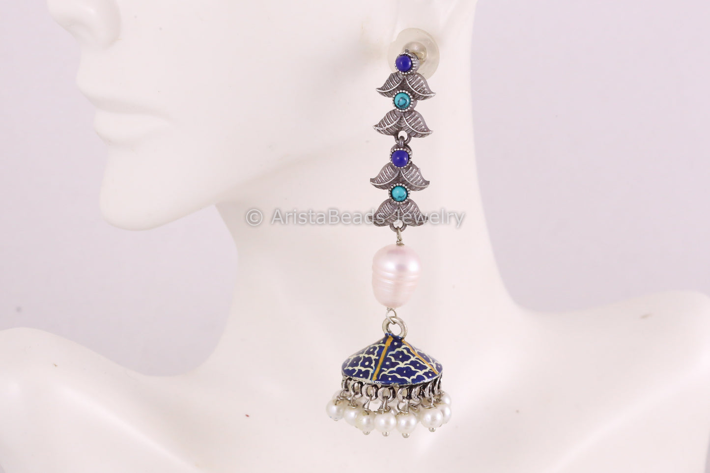 Enamel Jhumka Earrings - Style 2