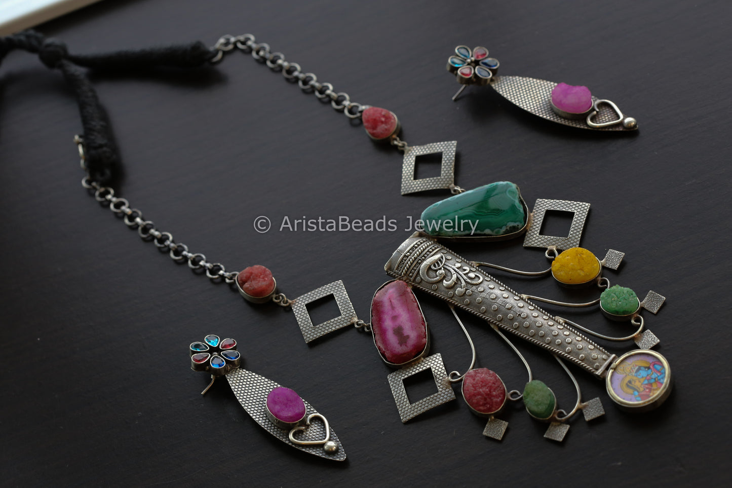 Contemporary Druzy Necklace Set