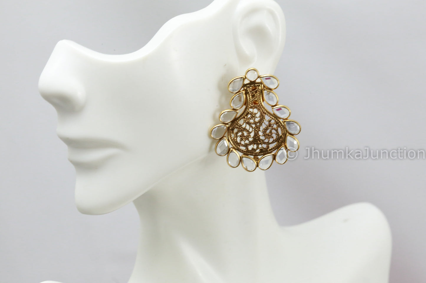 Cute Polki 925 Stud Earrings