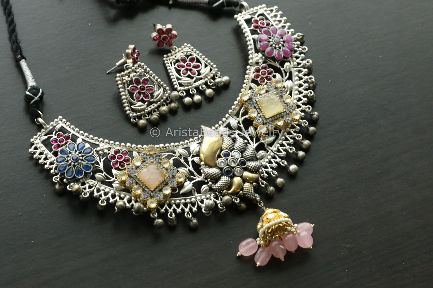 Kundan Fusion Necklace Set - Style 5