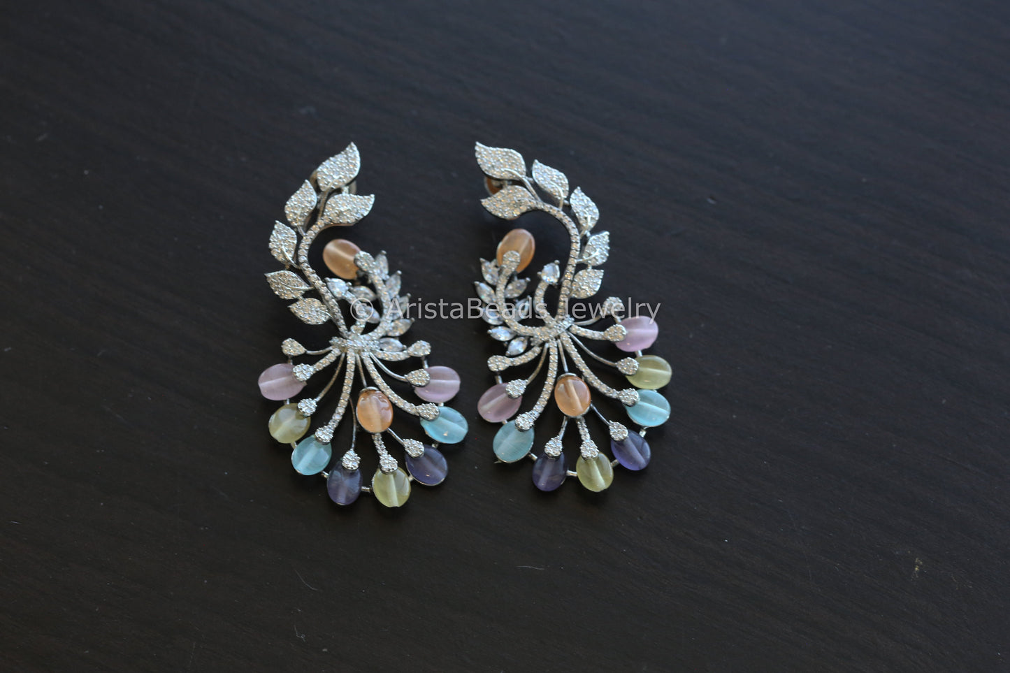 Contemporary CZ Earrings - Multi