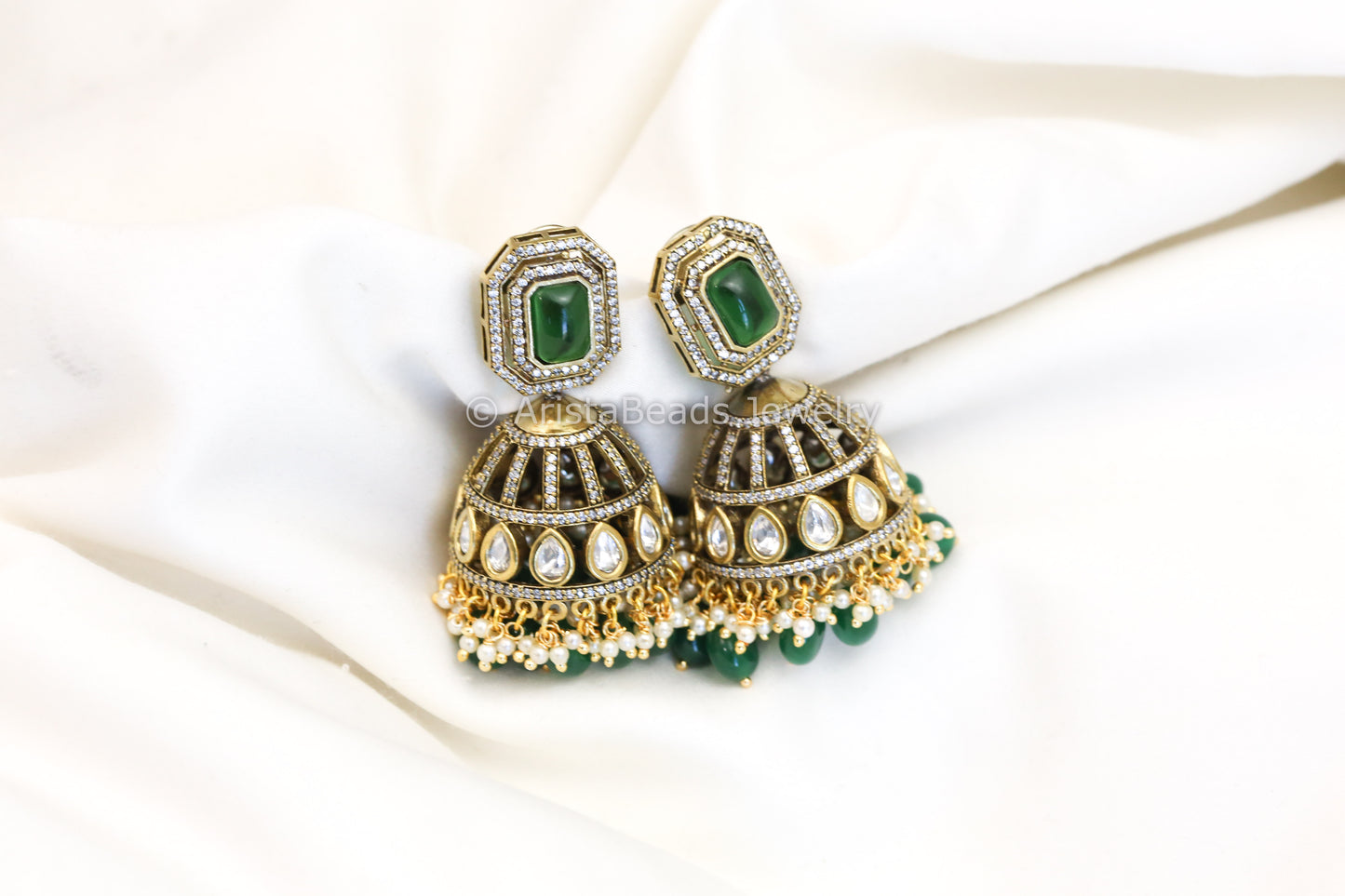 Jhumka - Emerald