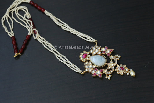 Jadau Kundan Fusion Necklace - Larimar