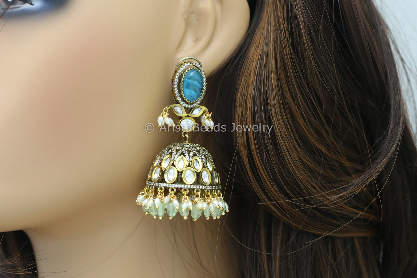 Doublet Jhumka - Blue