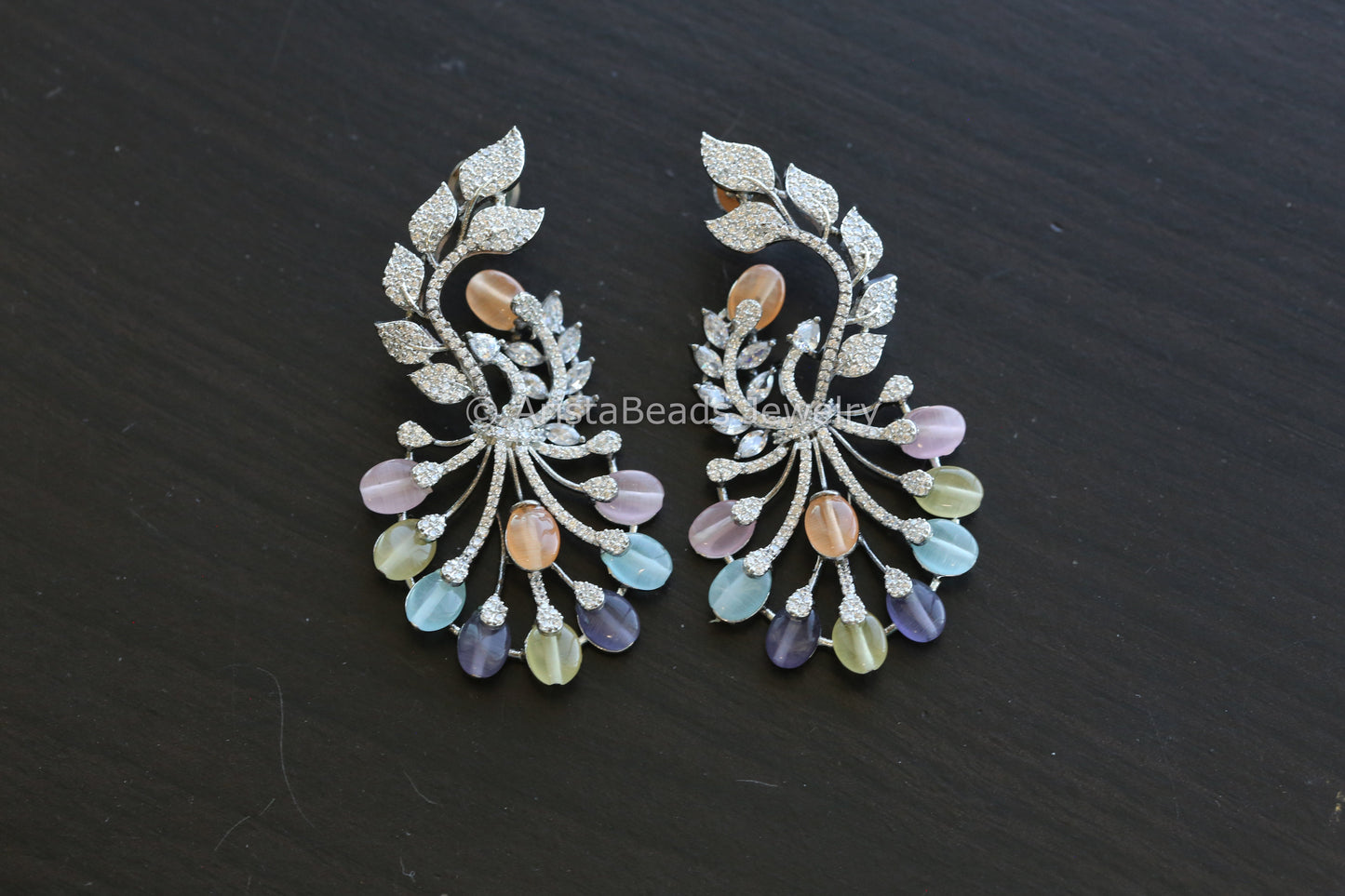 Contemporary CZ Earrings - Multi