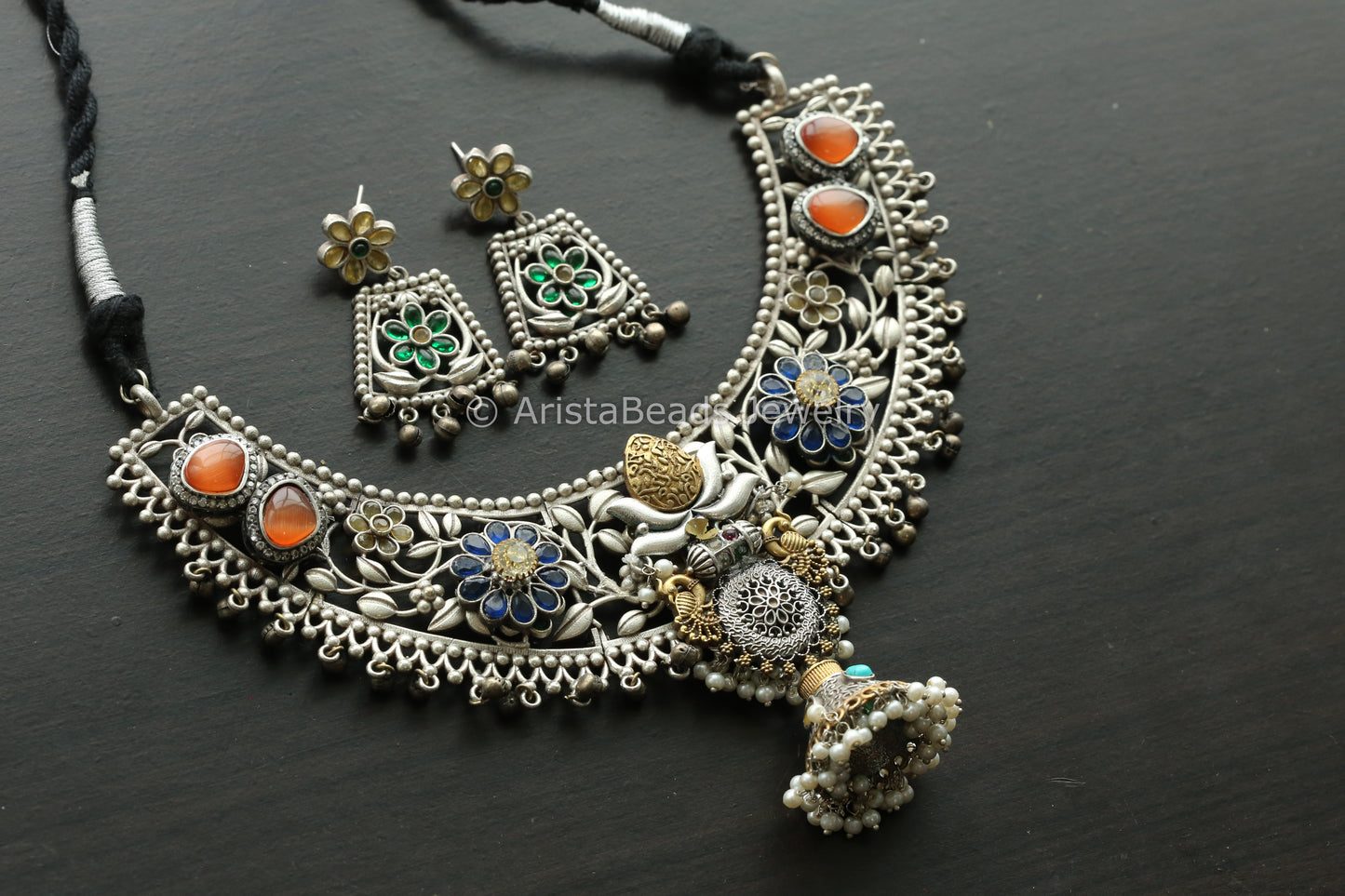 Kundan Fusion Necklace Set - Style 3