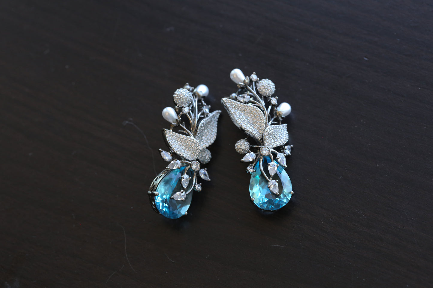 Contemporary CZ Victorian Finish Earring
