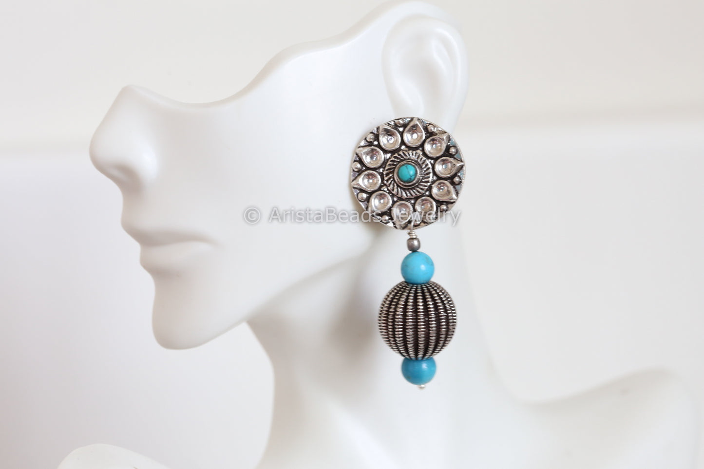 925 Sterling Silver Turquoise Earrings
