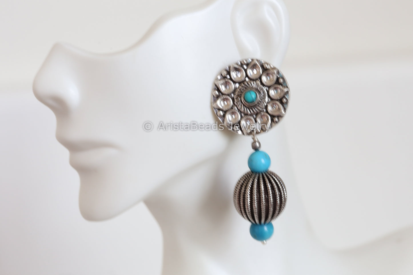 925 Sterling Silver Turquoise Earrings