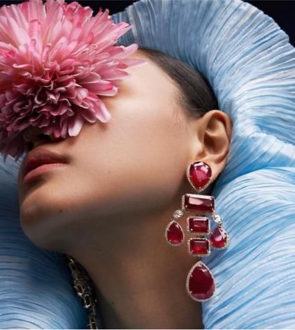 Large Premium Doublet Earrings - Red