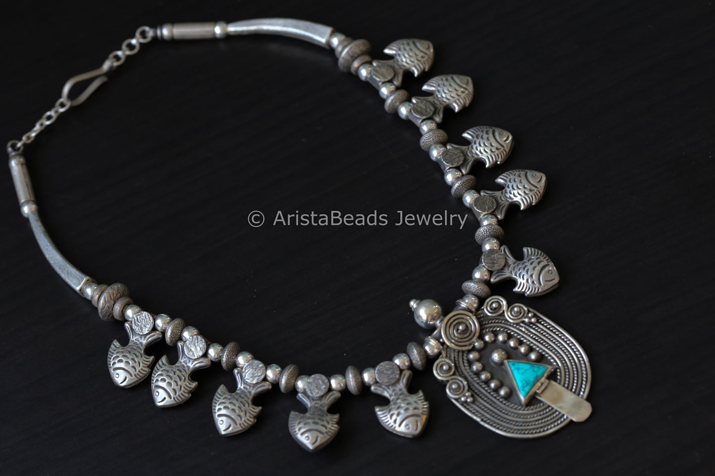 925 Sterling Silver Tribal Necklace