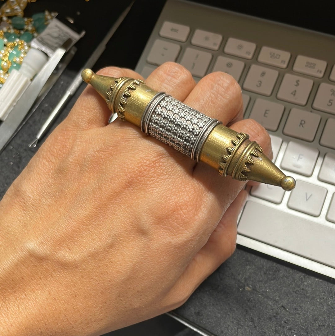 Dual Tone Bar Ring (Adjustable)