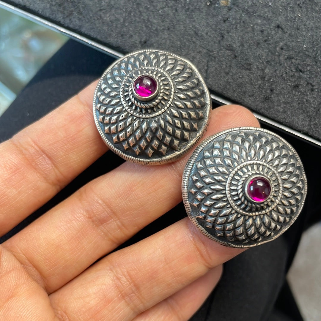Large Kemp Sterling Silver Studs