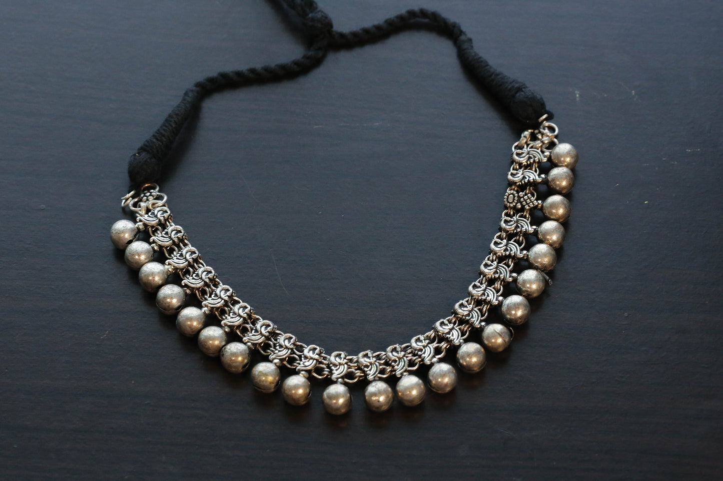 German Silver Beads Necklace