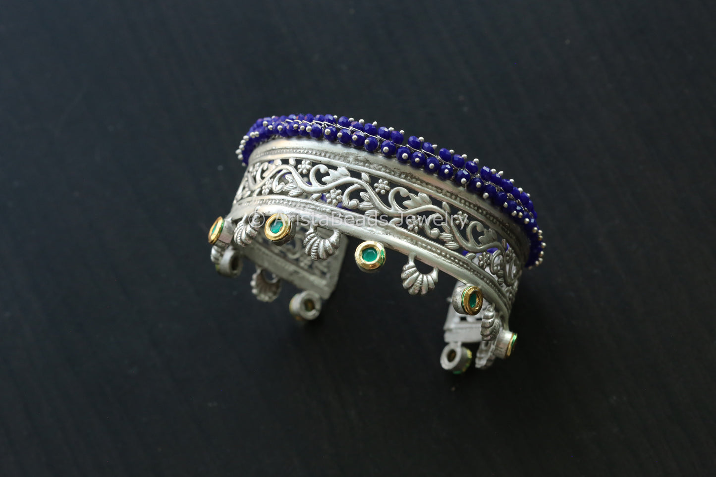 Silver Look Cuff - Blue