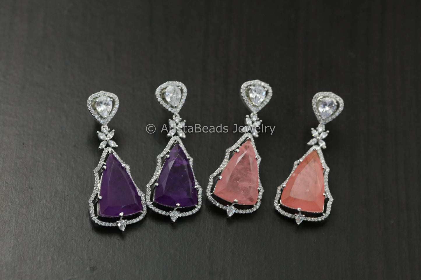 Doublet & CZ Earrings