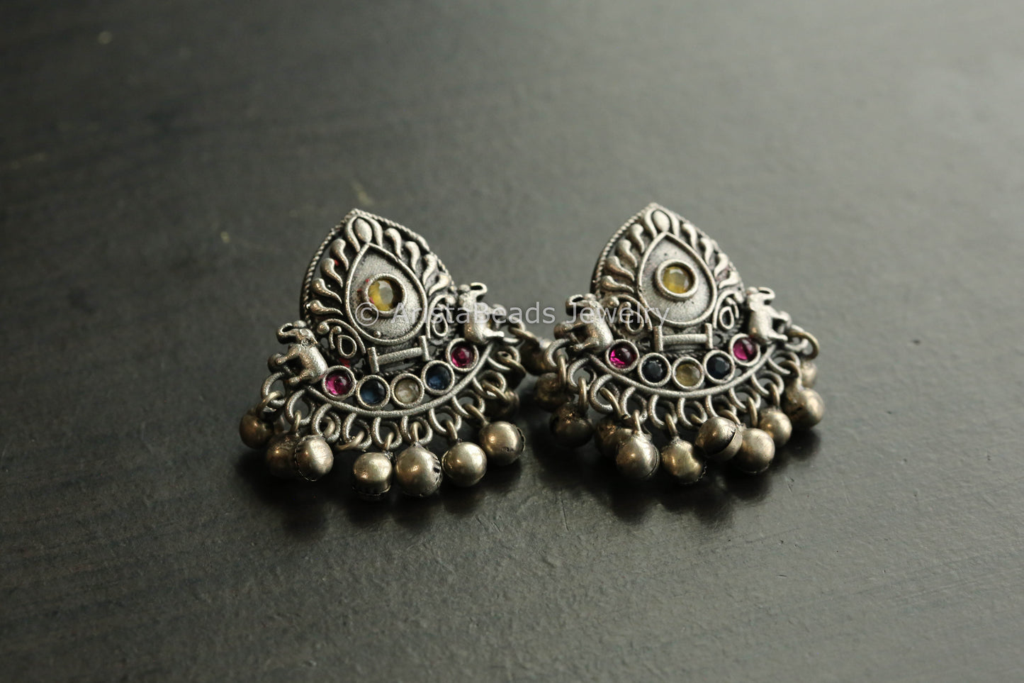Yelllow Ruby Gungroo Studs