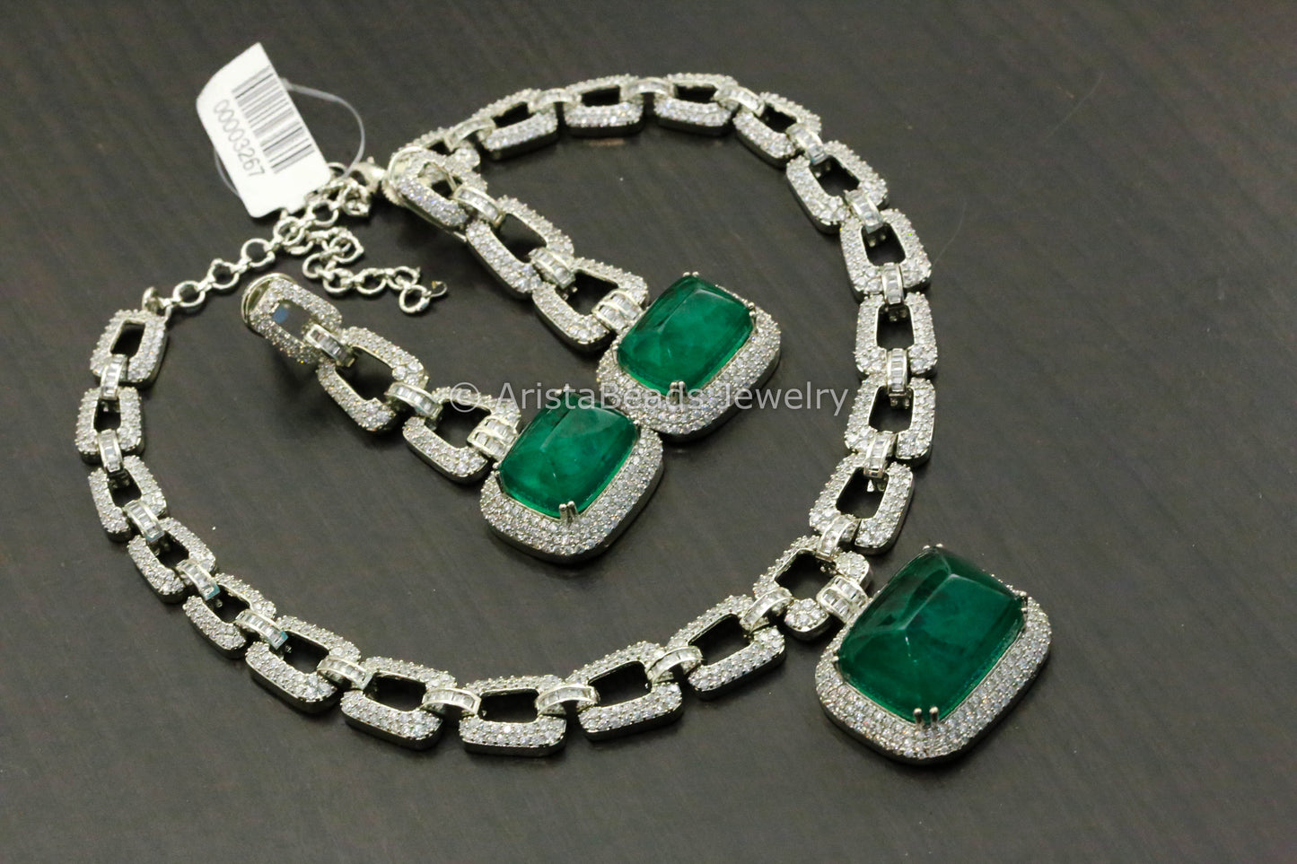 Shilpa Emerald Doublet Necklace Set