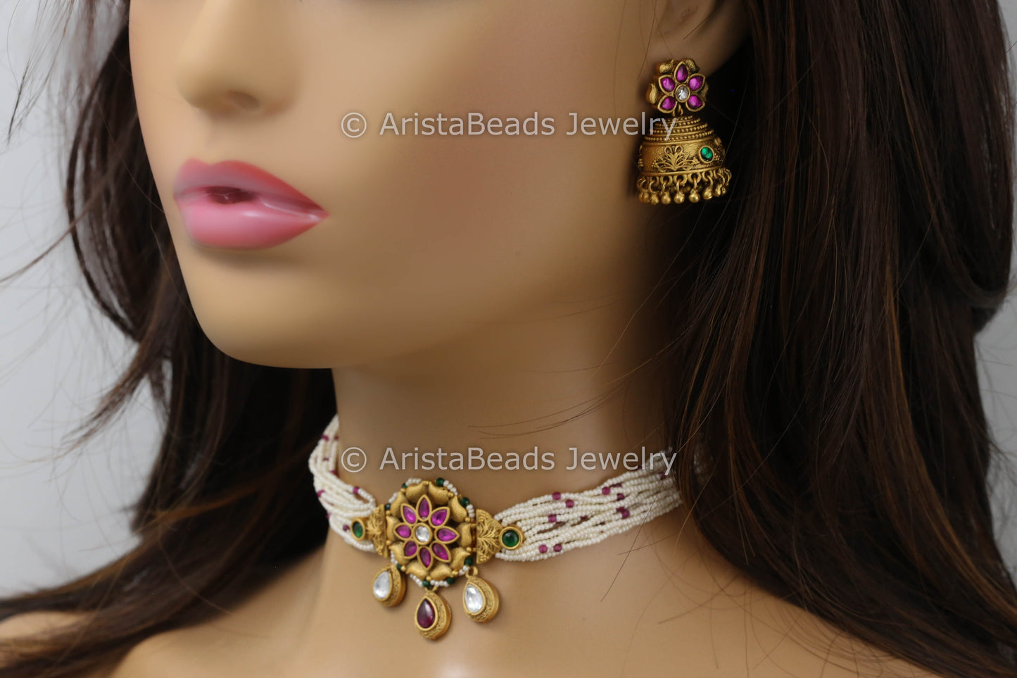 Dainty Real Gold Look Necklace Set
