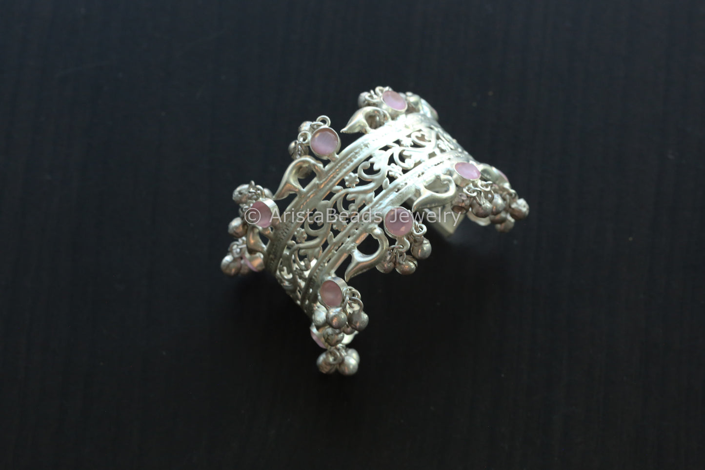 Silver Look Cuff- Pink
