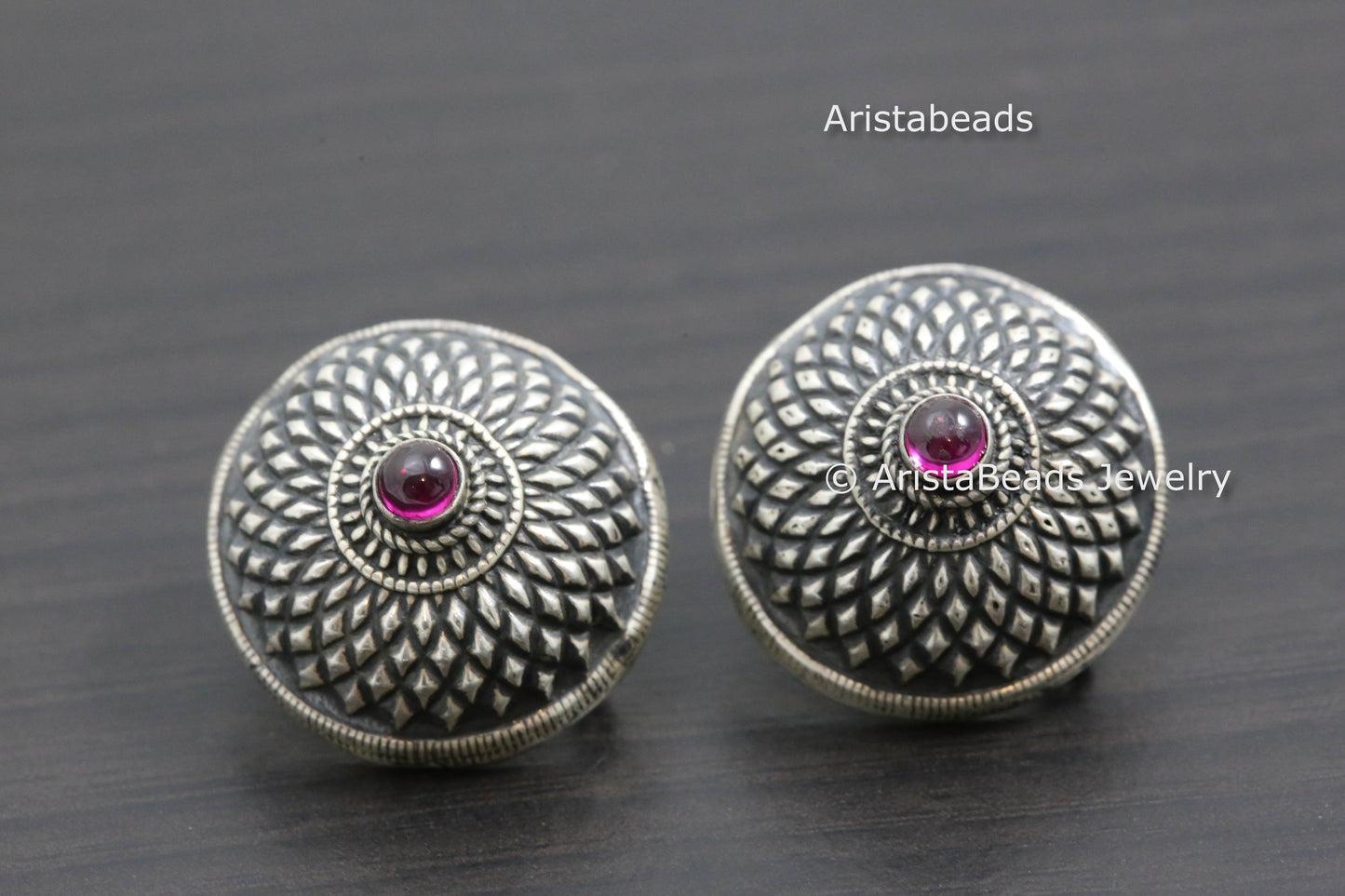 Large Kemp Sterling Silver Studs